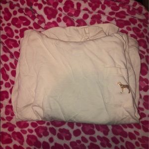 Cream VS PINK hoodie with gold sequins